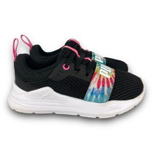 Puma Kids Sneakers Black with Pink and Multicolor